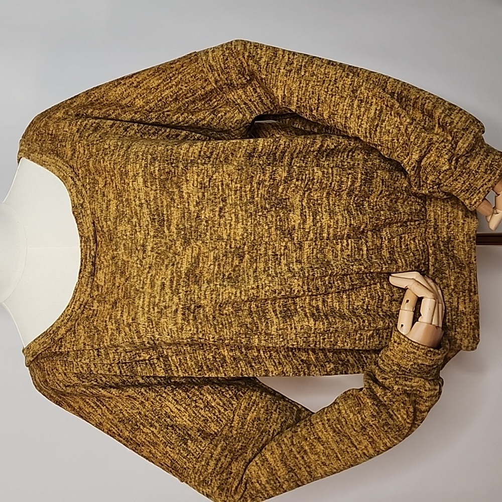 Riah Fashion Yellow Mustard Sweater Size Large